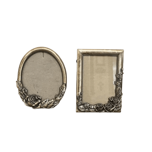 MDF & ALUMINIUM PHOTO FRAME (POLISH) SET OF 2